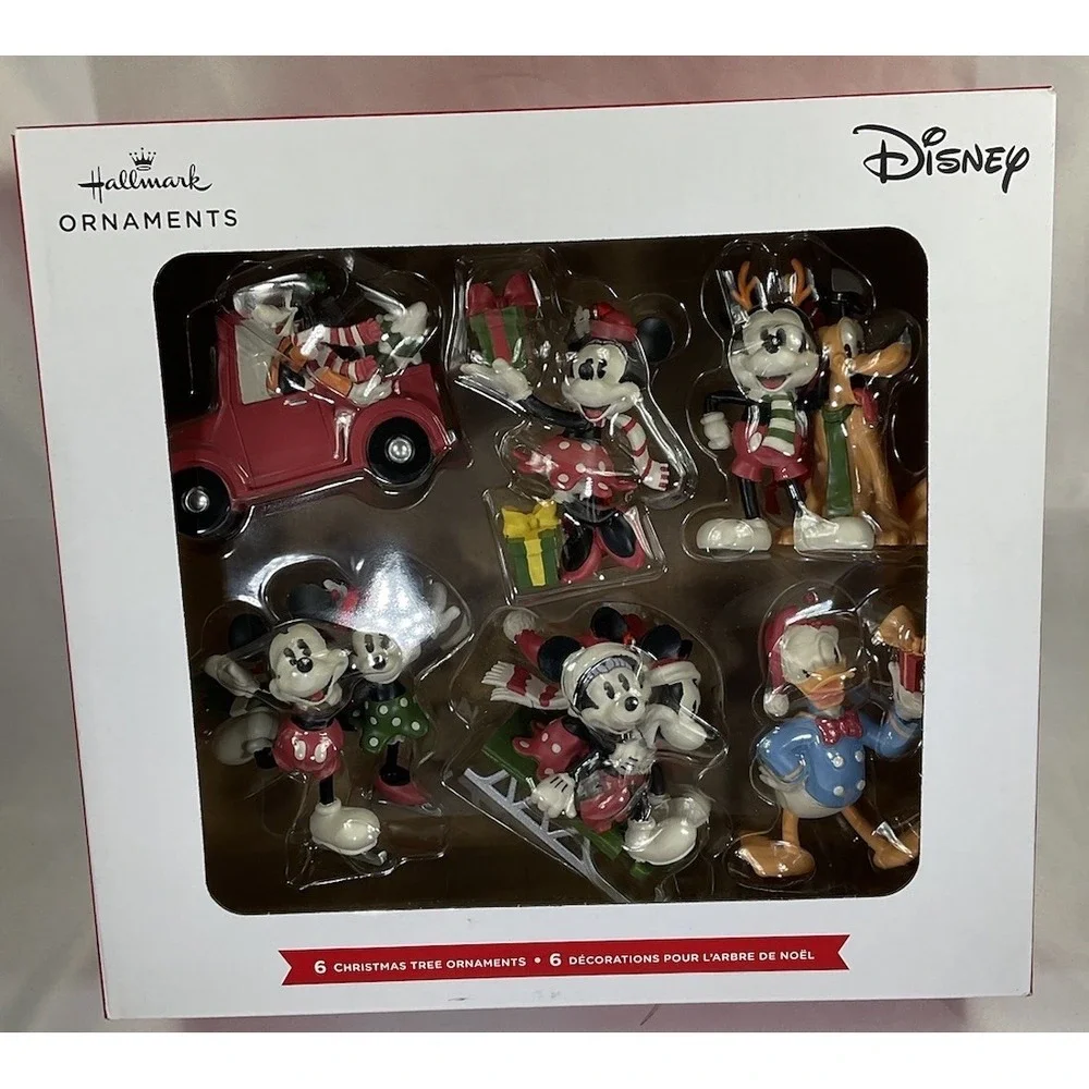 Hallmark Disney Mickey Mouse And Friends Set Of 6 Christmas Ornaments